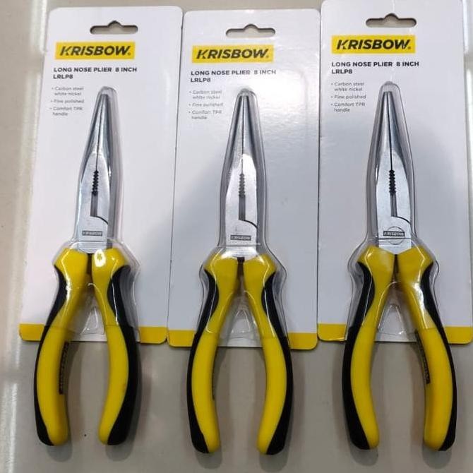 Tang Lancip / Plier Long Nose 8 inch (Krisbow)