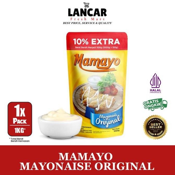 

Tersedia MAMAYO SAUS MAYONNAISE ORIGINAL 1KG