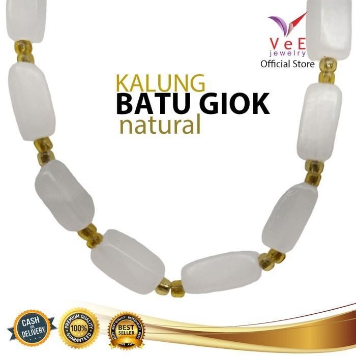 PROMO Kalung Batu Giok Asli Cina Kotak Natural - VeE Kalung Terapi Kesehatan