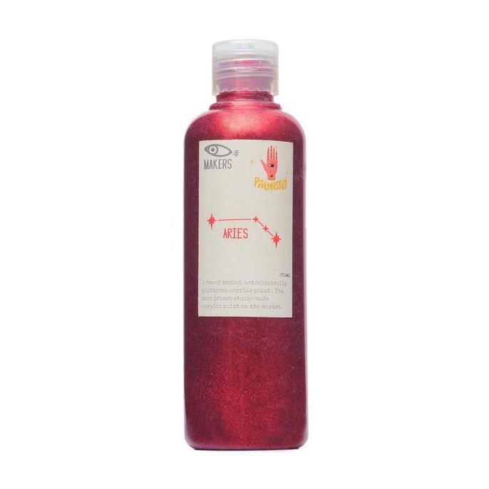 

TERBARU - MAKERS Transparent Glitter Paint - Aries ( Red ) 250 ml