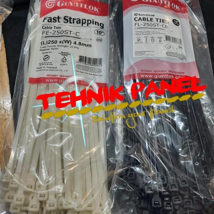 

Diskon! Cable Ties Giantlok 25cm x 4.8mm - Kabel Tis Heavy Duty Warna Putih