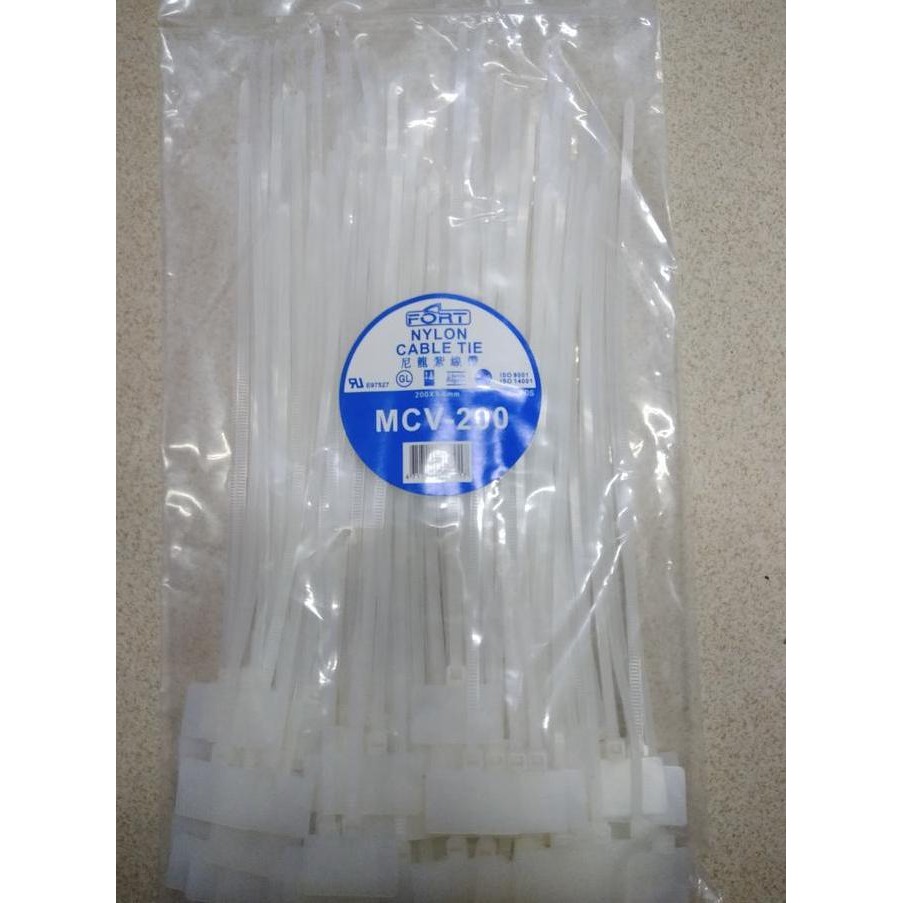 

Diskon! Kabel Ties Bendera 20cm Warna Putih Kuat & Rapi - Isi 100pcs