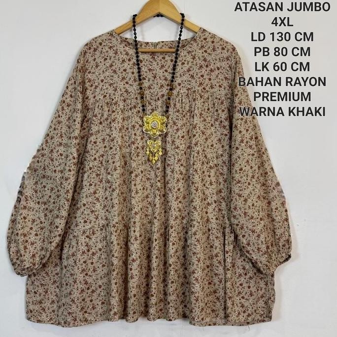 (Allthebest) Atasan Jumbo Ld 130 Cm Motif Bunga Kekinian - Zahra Top