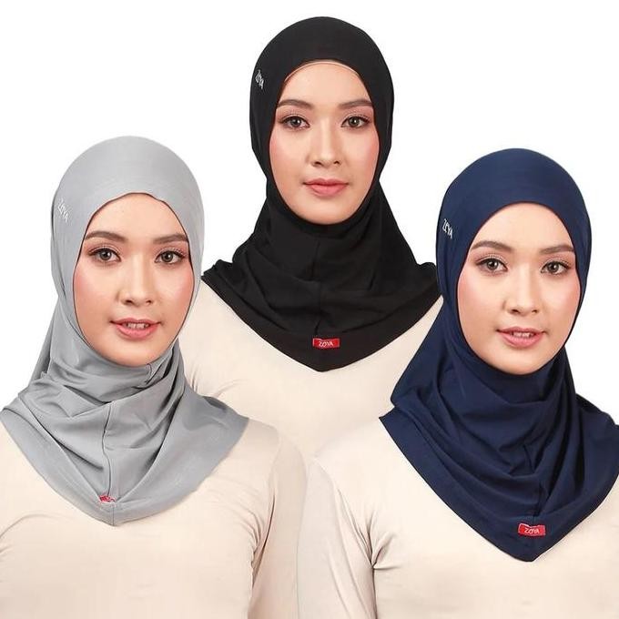 (Allthebest) ZOYA Bergo Yoona Kerudung Instan Hijab Jilbab Bergo Sporty