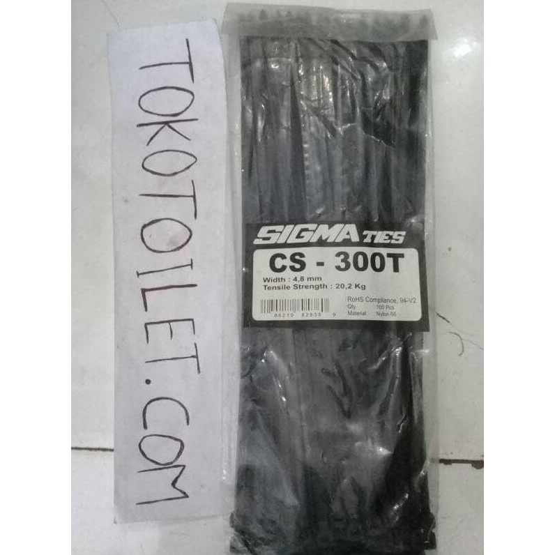 

Diskon! Kabel Ties 30cm 300x4.8mm Super Panjang Warna Hitam Isi 100pcs
