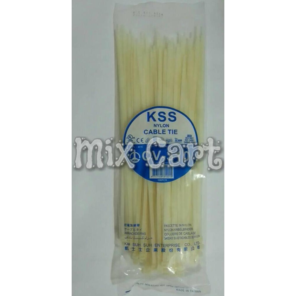 

Diskon! Cable Ties KSS CV-310 31cm x 4.8mm Putih - Tali Pengikat Serbaguna 100pcs