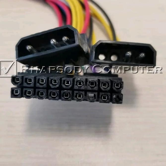 Kabel Psu Atx 24Pin To 18Pin +Dual Molex To 6Pin Adapter For Hp Z600