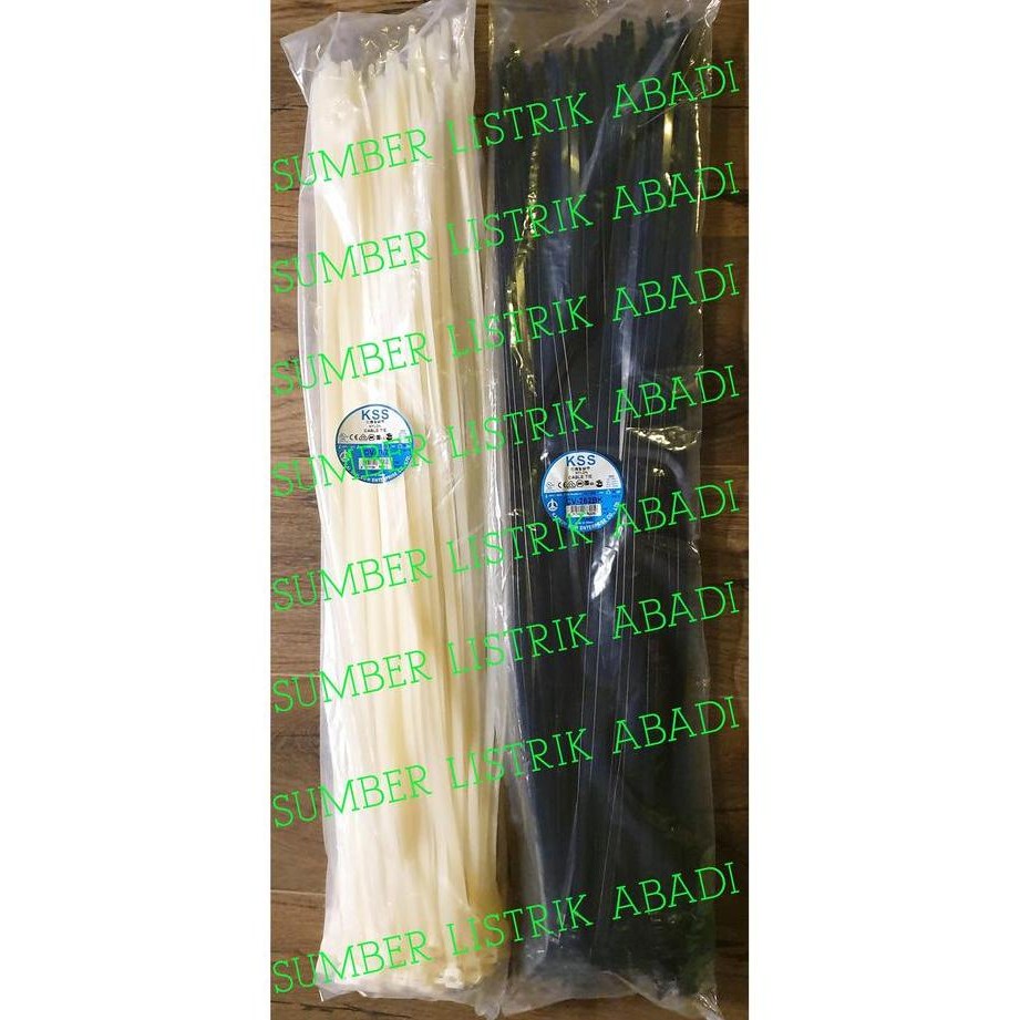 

Diskon! Kabel Ties KSS CV-762 Isi 100pcs - Putih & Hitam Cable Tie Panjang