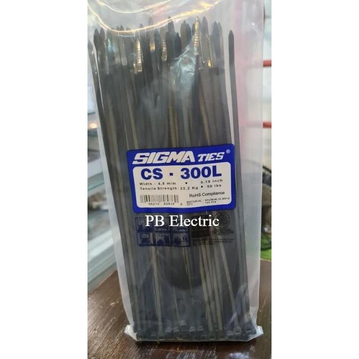 

Diskon! Kabel Ties Sigma CS-300L Hitam / Putih - Cable Tie 300mm Nylon