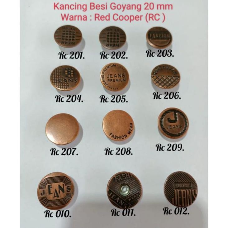 Kancing Jeans Besi 20 Mm Isi 1 Pcs