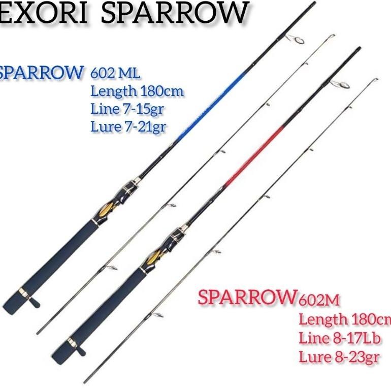 Terlaris Joran Exori Sparrow 602M 602Ml Carbon Solid Stopper Jalu Joran Pancing