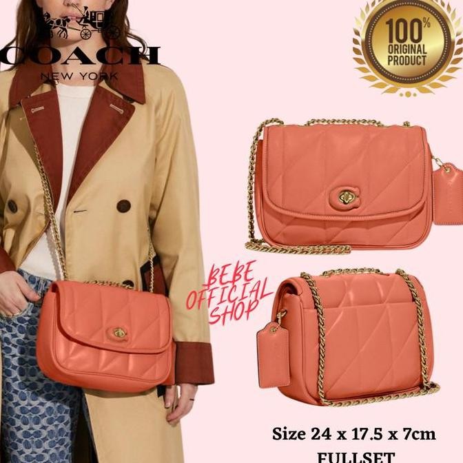 [Original] Coach Pillow Medison Shoulder Bag With Quilting Light Coral