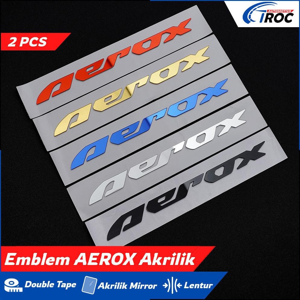 DS73 >> Sticker Timbul 3D Aerox New Old Emblem Aerox Original Tulisan Aerox Timbul 3D Mirror Mengkil