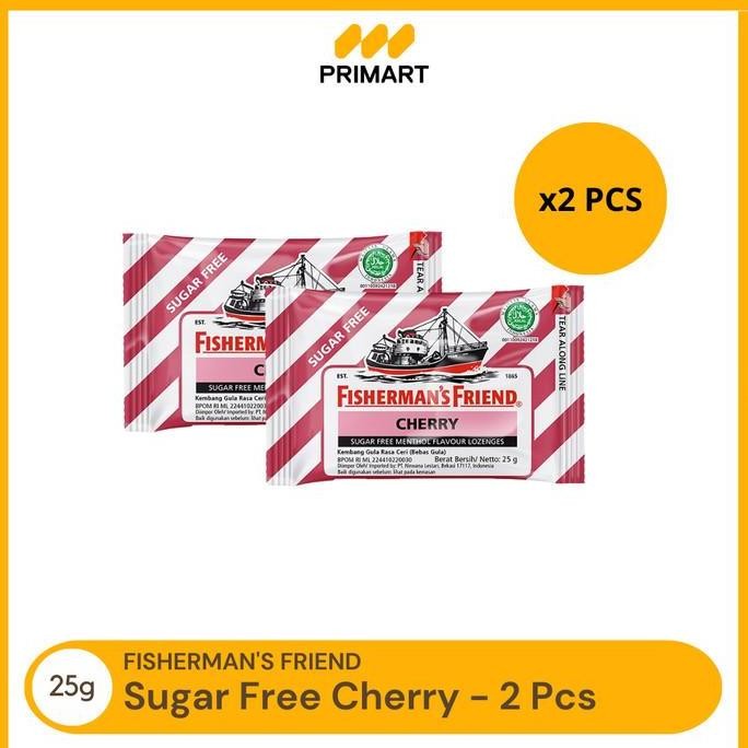 

(Allthebest) Fisherman's Friend Cherry Permen Mint 25 gr - 2 Pcs