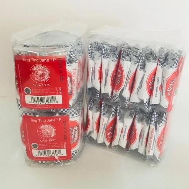 

(Allthebest) Permen jadul ting ting jahe sin a plastik 1 pack isi 80 butir permen
