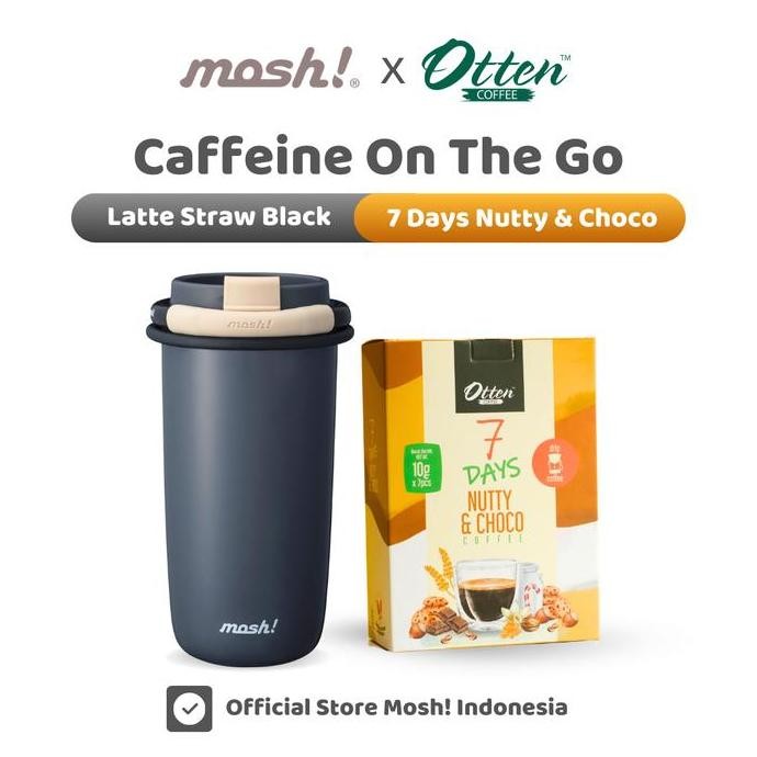 Limited Package Caffeine on the Go Mosh Latte Straw Tumbler 480ml & Otten 7 days Drip Coffee