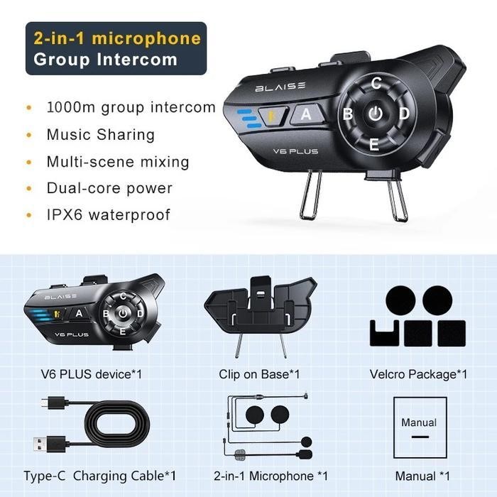 Blaise V6 Plus Intercom Blaise V6 Plus Intercom Music Sharing Sambil Ngobrol Blaise V6 Plus Original