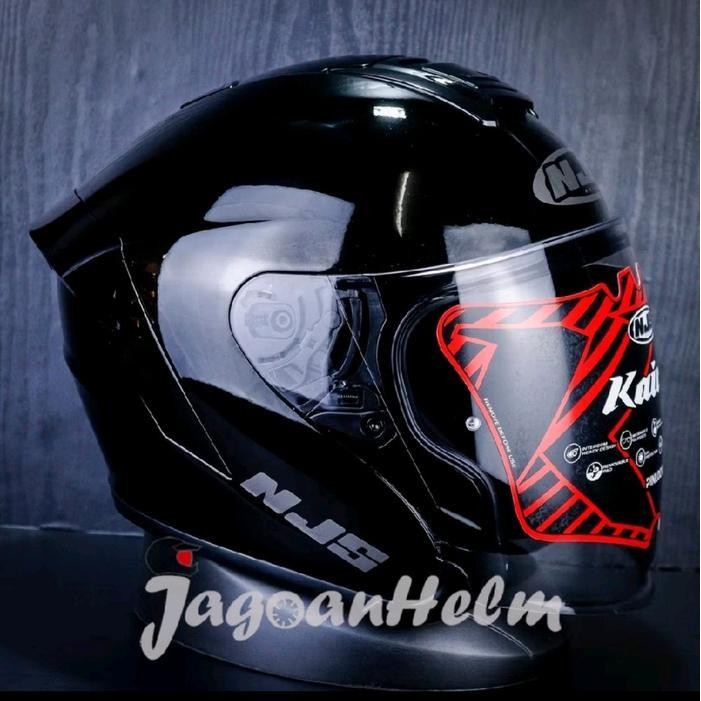 Helm Njs Kairoz Free Spoiler 3D, Slot Intercom, Single Visor, Original Motorcycle Original Dan Terpe