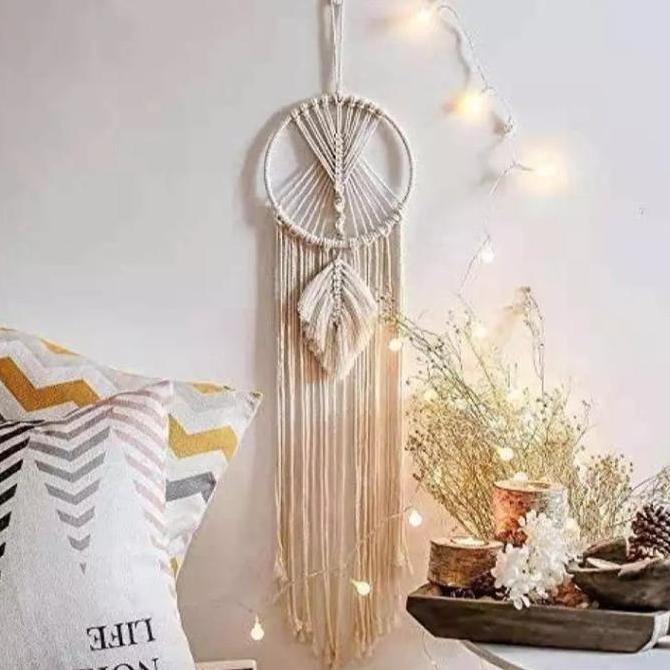 (Allthebest) Macrame dream catcher - Hiasan dinding aesthetic - Dekorasi kamar  - Pajangan ruang tam