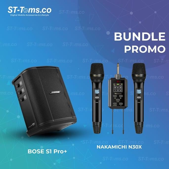 BOSE S1 PRO+ WITH NAKAMICHI N30X MIC WIRELESS PORTABLE BLUETOOTH SPEAKER SYSTEM KARAOKE PARTY ORIGIN