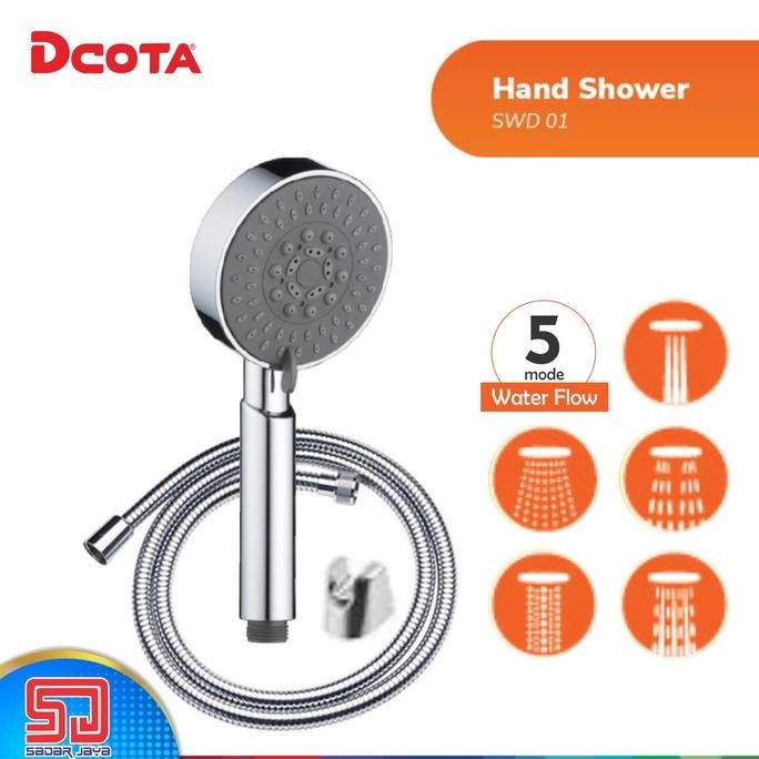 Dcota Swd 01 Hand Shower Mandi Spray 5 Mode Pancuran Sprayer 1/2"