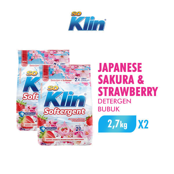 Soklin Deterjen Bubuk Softergent Sakura 2,7 kg x2
