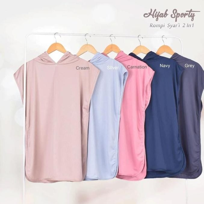 (Allthebest) TERBARU HIJAB ROMPI SPORTY / Hijab Olahraga Wanita / Hijab Rompi Wanita Terbaru / Hijab