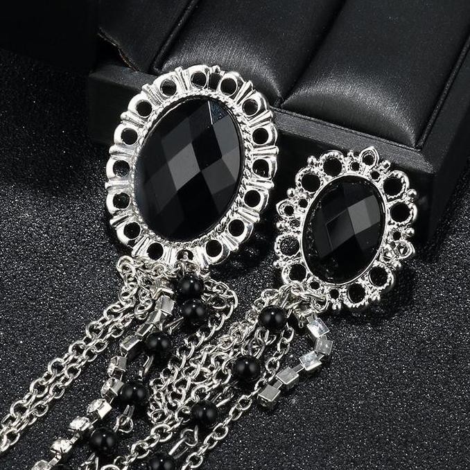 Lapel Pin Bros Jas Rantai Pin Jas Pria Wanita Pin Kerah Kemeja Kristal Bros Kerah Kemeja TK
