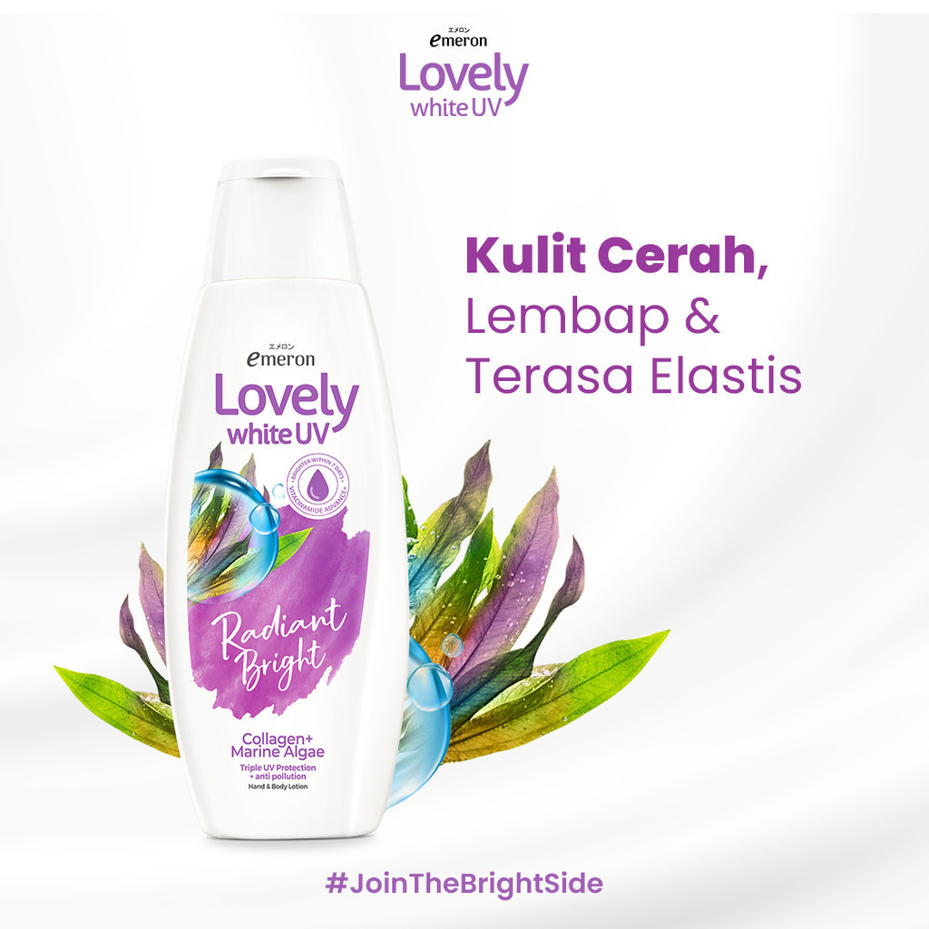 Emeron Lovely White Hand & Body Lotion UV Radiant Bright 500 ml x3 - Gambar 2