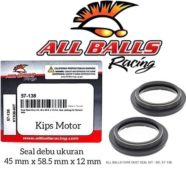 Promo Seal debu shock BMW F 800 GS R 1200 ukuran 45 mm x 58.5 mm x 12 mm All Balls 57-138 COD