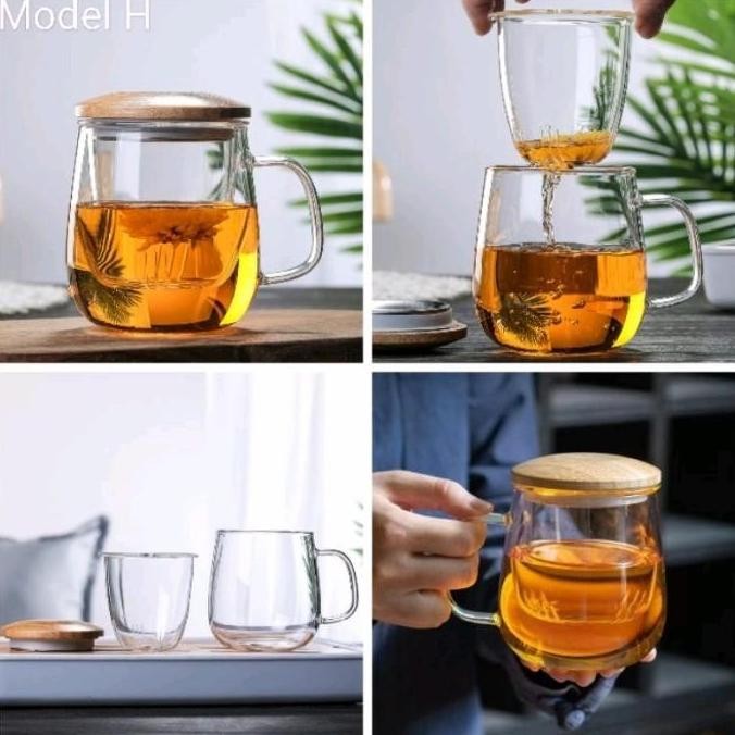 (Allthebest) GELAS INFUSER GLASS TEAPOT REMPAH JSR ANTI PANAS