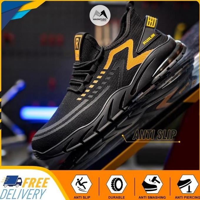 Sepatu Safety Pria Ujung Besi Baja Dallas Sepatu Kerja Keselamatan Cowok Sepatu Kerja Septy Proyek M