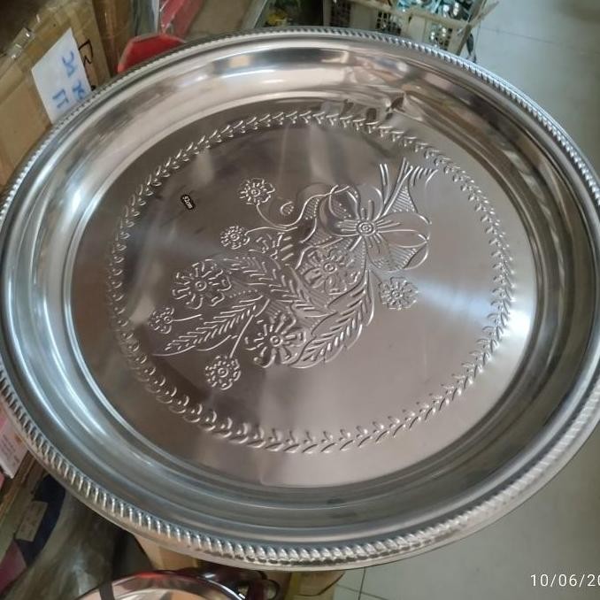 (Allthebest) Nampan bulat stainless 70cm