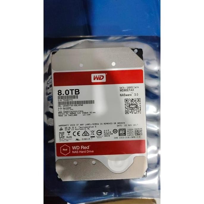 Wd Red 8Tb - Nas Hdd - 3.5" Internal Hdd Co