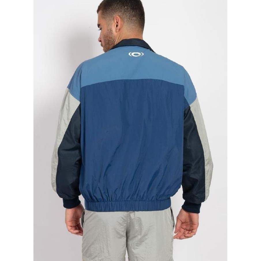 Murah Ocwa Marine Oversized Water Proof Colorblock Jacket Blue Navy Silver M