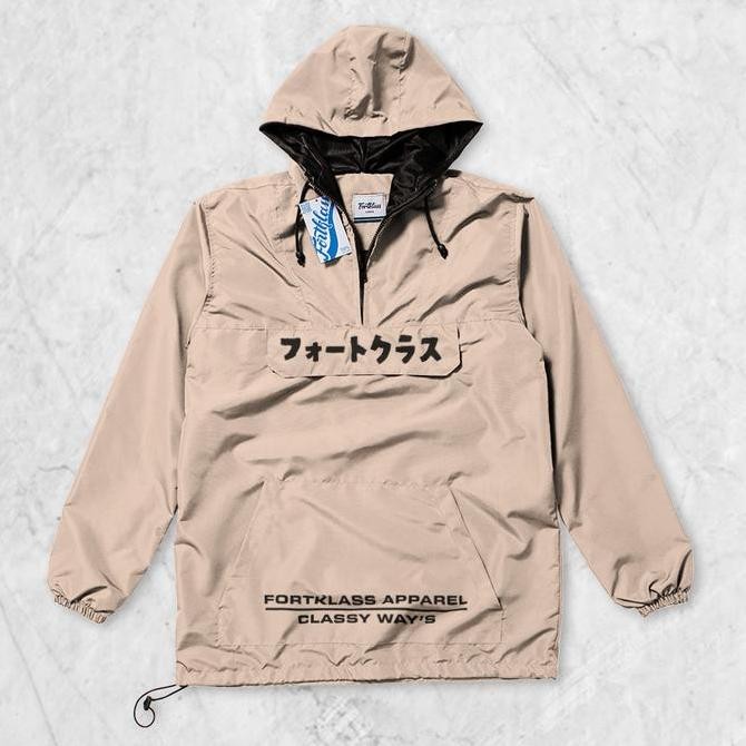 Grosir Fortklass Pullover Jfont Polos Jaket Pria Jaket Parasut Unisex