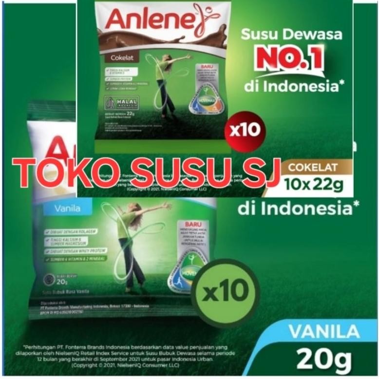 

Miliki ANLENE ACTIFIT RENCENG 10 SACHET COKLAT VANILA/CHOCOLATE/VANILLA !