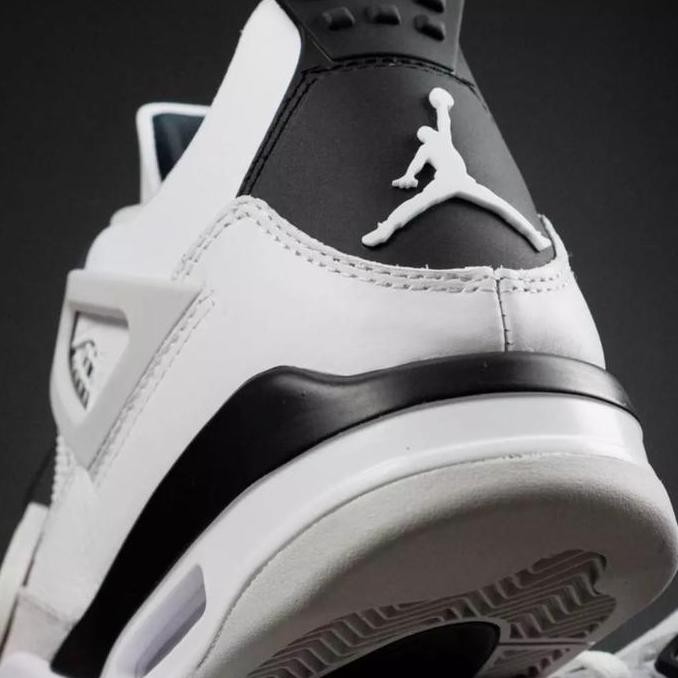 Murah Air Jordan 4 Retro Millitary Black White Black Grey