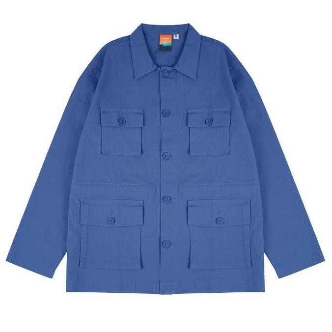 Promo Greenlight Jaket Jeans Parka Pria Portland Classic Katun Vintage Work Jacket C030923 Biru