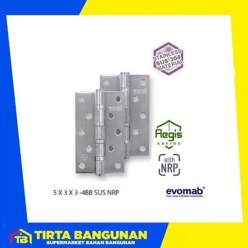 Evomab Mhss 5X3X3 4Bb Nrp Ss Engsel Sus304/ Engsel Pintu