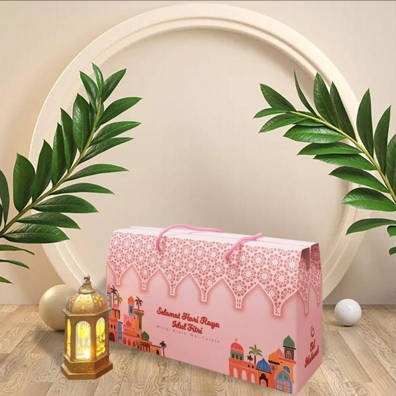 

TOKOJUJUR RH155 Kotak Box Hampers Gable Lebaran Idul Fitri Eid Mubarak FREE TALI DAN HANGTAG aSt