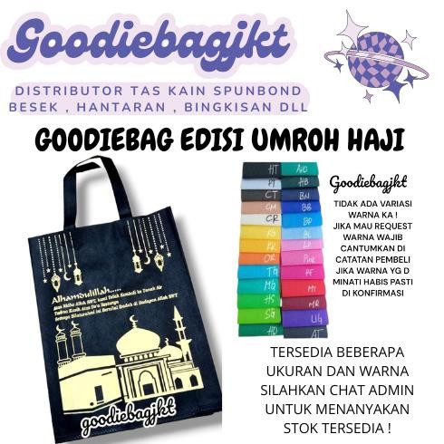 

Goodiebag tas spunbond tas kain hampers oleh oleh haji/umroh isi 12pcs aSt
