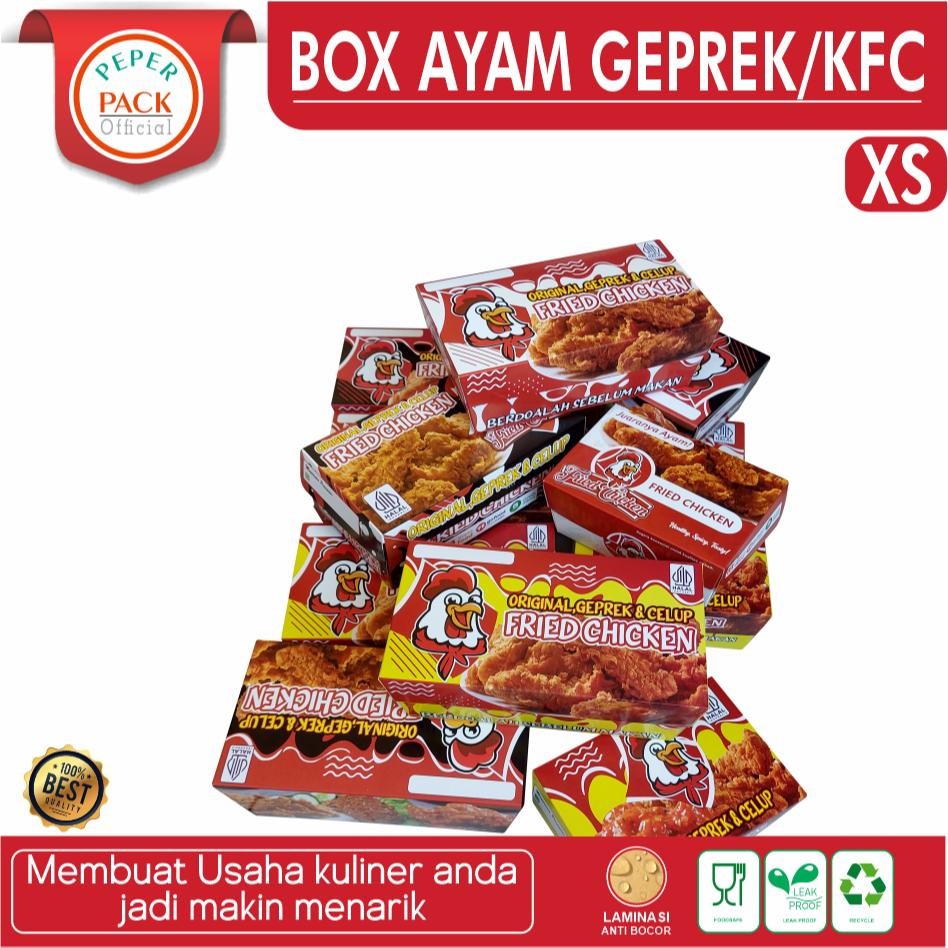 

Isi 100 Xs Paper Lunch Box Celup Kfc Ayam Geprek Dus Makanan Kotak Makanan Fullcolour Termurah