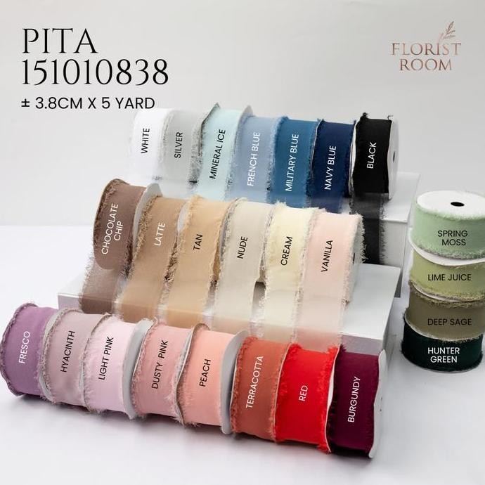 

Baru Pita Silk Ribbon 3.8cm x 5m - Pita Hiasan Elegan Wedding Birthday