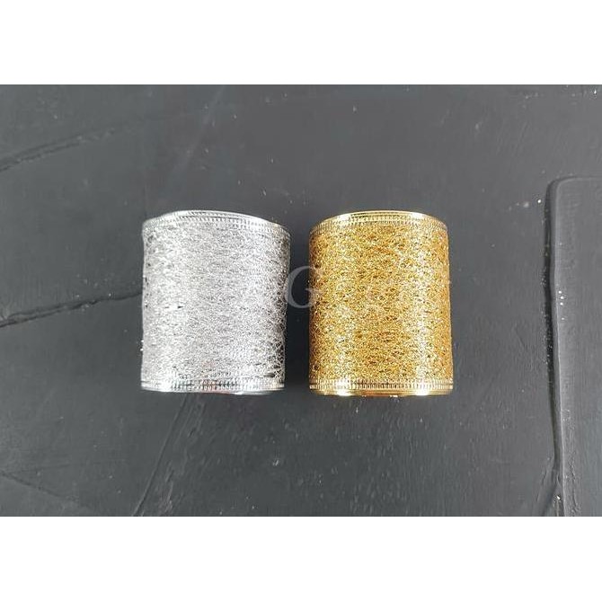 

Baru Pita Jala Motif Kembang Lebar 6.3cm Panjang 6 Yard Untuk Dekorasi