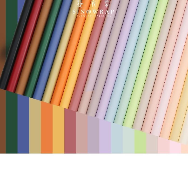 

[20 Lembar] Flower Wrapping Varian Plain Solid Matte Paper Sinowrap Premium Paper Florist Kertas Buket Bunga Varian Polos Korea Cellophane Tidak Transparant [Grade A] aSt