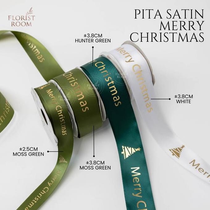 

Baru Pita Satin Merry Christmas Ribbon Natal Hiasan Kado Parcel
