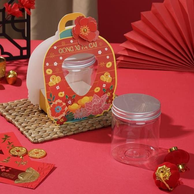 

Ready 10 Pcs Box Hampers Imlek Lantern Muat 1 Toples Jar 600 & 800ml