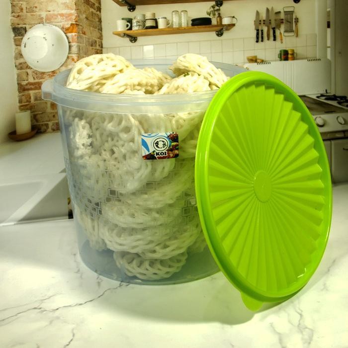 [Cod] 3Pcs Toples Kerupuk Bening Toples Plastik 10 Liter | Toples Kerupuk Besar 10L Termurah