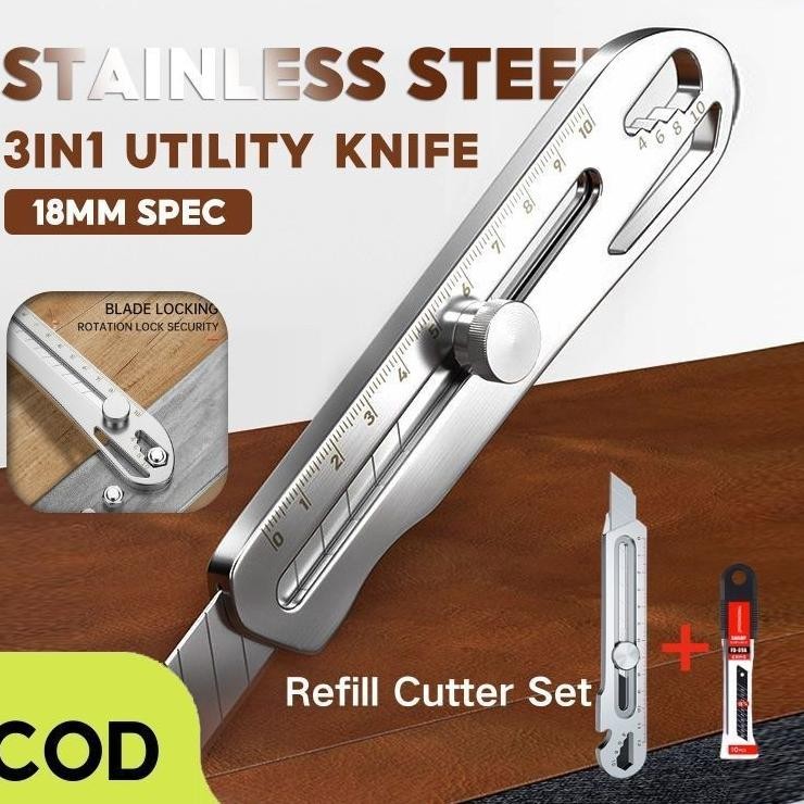 

Cod18Mm Multifungsi Cutter Cutter Refill Blade Cutter Utility Alat Potong Kardus Plastik Silet